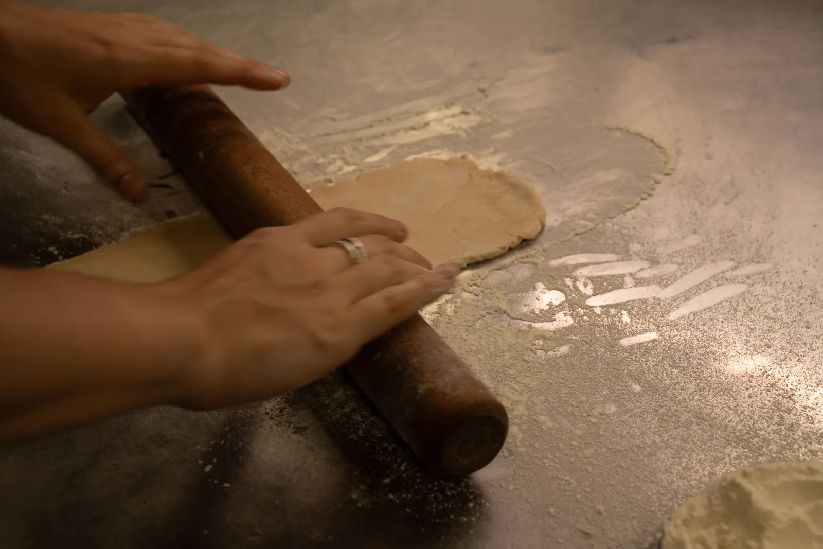 Pâte abaissée au rouleau en cuisine