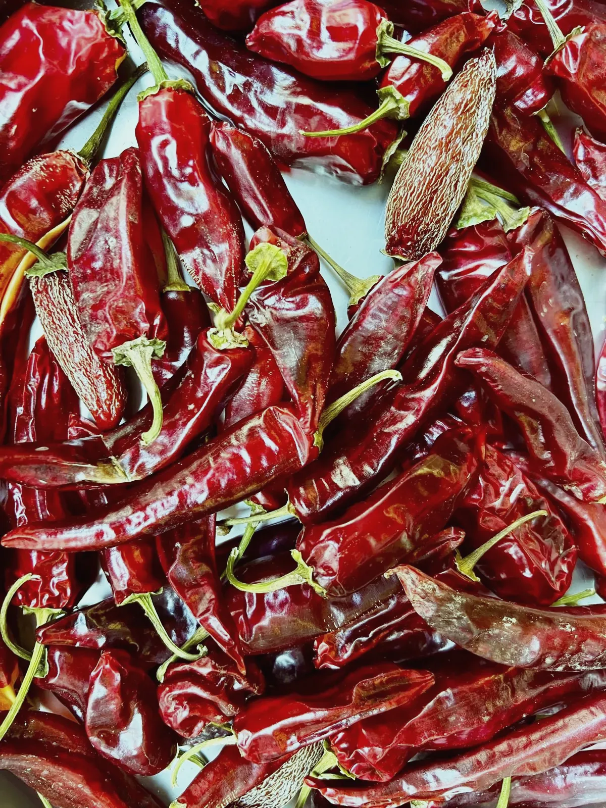 Piments séchés de la ferme